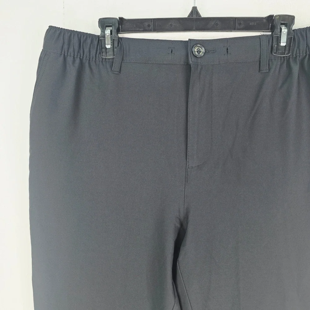 Chubbies Everywear Pants Men 36x30 Black Performance Tapered Chino Elastic Waist